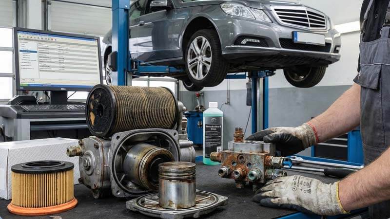 Обслуживание компрессора и блока клапанов