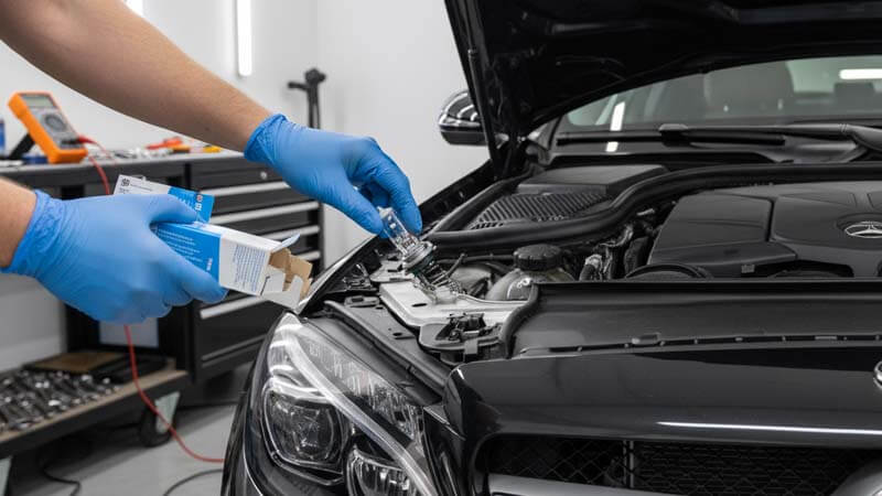 Установка новой лампы