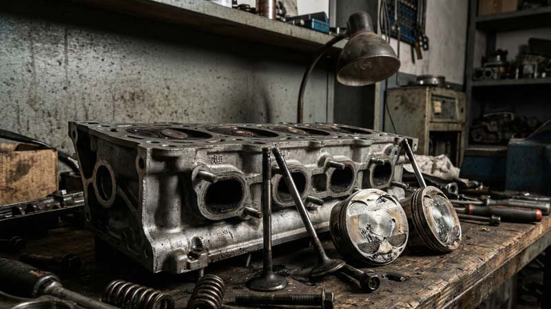 Загнуло клапана Mercedes M274 ремонт головки блока цилиндров цена