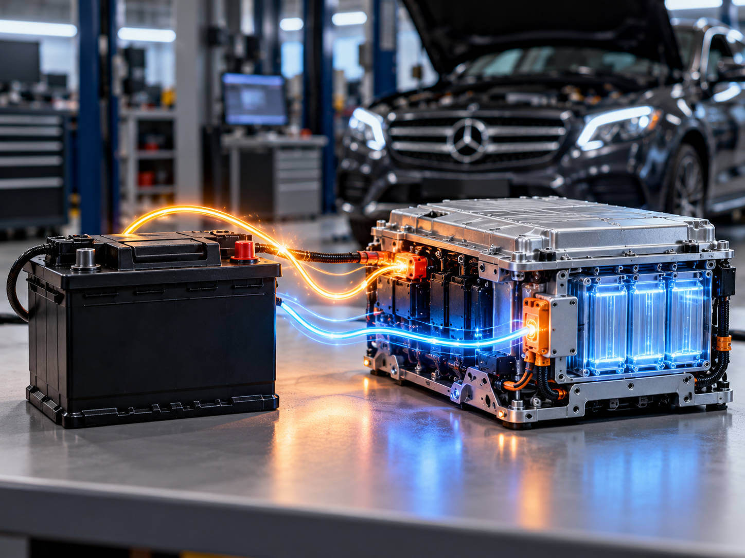 Влияние аккумулятора 12V